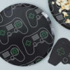 PAPER PLATES CONTROLLER PRINT GAME ON BLACK/GREEN 25CM 8PCS - Image 2