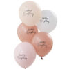 BALLOONS 'HAPPY EVERYTHING' PASTEL MULTICOLOURED 12'' 5PCS