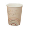 PAPER CUPS RAINBOW 'HAPPY EVERYTHING' GOLD 266.16ML 7.5X9CM 8PCS