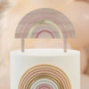 WOODEN CAKE TOPPER RAINBOW 16X15CM - Image 2