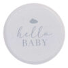 PLATES 'HELLO BABY' CREAM/GREY 25CM 8PCS