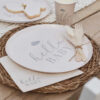 PLATES 'HELLO BABY' CREAM/GREY 25CM 8PCS - Image 2
