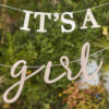 BUNTING 'IT'S A GIRL' WHITE X2 1.5M