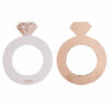 DRINK MARKERS RING SHAPED ROSE GOLD 8X10CM 10PCS