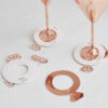 DRINK MARKERS RING SHAPED ROSE GOLD 8X10CM 10PCS - Image 2
