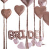 BEDROOM DECOR KIT 22 BALLOONS 'BRIDE' ROSE GOLD & 8 TASSELS 1M