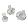 SET OF 3 CUTTER PLUNGER VEINED IVY LEAF