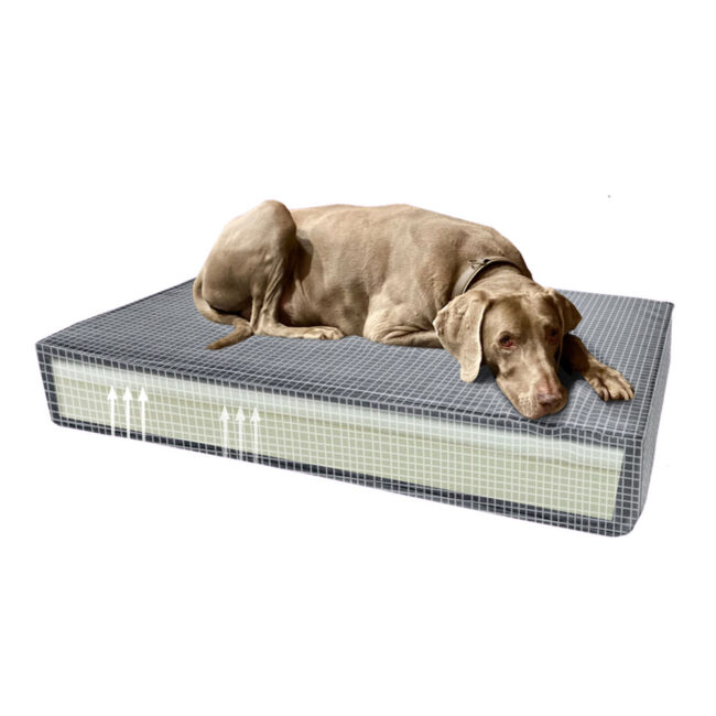 ORTHOPEDIC DOG CUSHION GREY 80X55X12CM - Image 3
