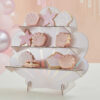 TREAT STAND MERMAID SHELL PINK/IRIDESCENT 43X40CM - Image 2