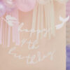 CUSTOMISABLE BUNTING 'HAPPY BIRTHDAY' MERMAID SHELLS PINK/IRIDESCENT, 2 STRANDS 2M & NUMBERS/LETTERS - Image 2