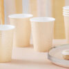 PAPER CUPS PEACH WITH GOLD POLKA DOT 266.16ML 7.5X9.5CM 8PCS - Image 2