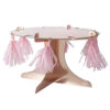TREAT CAKE & DRINK STAND ROSE GOLD 36X22CM & 6 TASSELS PINK