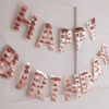 BUNTING 'HAPPY BIRTHDAY' FRINGE ROSE GOLD WITH 2 STRANDS 1.5M - Image 2