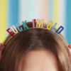 GOLD HEADBAND 'FUCK I'M OLD' COLORFUL 13.3X16.3CM - Image 2