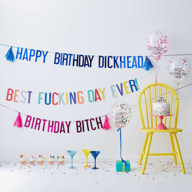 GOLD HEADBAND 'FUCK I'M OLD' COLORFUL 13.3X16.3CM - Image 3