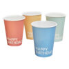 PAPER CUPS 'HAPPY BIRTHDAY' COLORFUL 266.16ML 8PCS