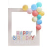 PERSONALISED PHOTO BOOTH PROPS FRAME 60X72CM WITH 11 BALLOONS & LETTERS