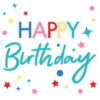 WINDOW STICKER 'HAPPY BIRTHDAY' BRIGHTS COLORFUL