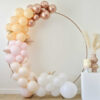70 BALLOONS ARCH KIT WHITE/PEACH/ROSE GOLD/CARAMEL, 6 NATURAL PAMPAS, TAPE & 5 PAPER FANS PINK - Image 2