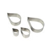 SET OF 4 CUTTERS ROSE PETAL STAINLESS STEEL 1.4/2.1/3.2/3.3CM