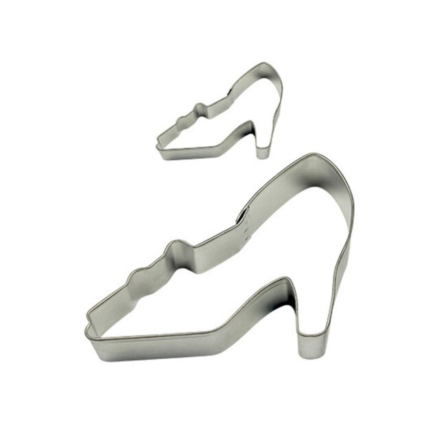 SET OF 2 COOKIE & CAKE HIGH HEEL CUTTER 6.8X8.2/2.9X3.6CM