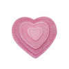 SET OF 3 STAINLESS STEEL CUTTERS HEART 17 37 & 57MM - Image 2