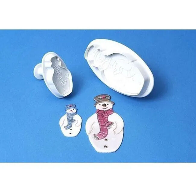SET OF 2 CUTTERS SNOWMAN PLUNGER 5.5/9.5CM - Image 2