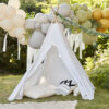 TEEPEE PLAY TENT CREAM WHITE 120X120X130CM - Image 2