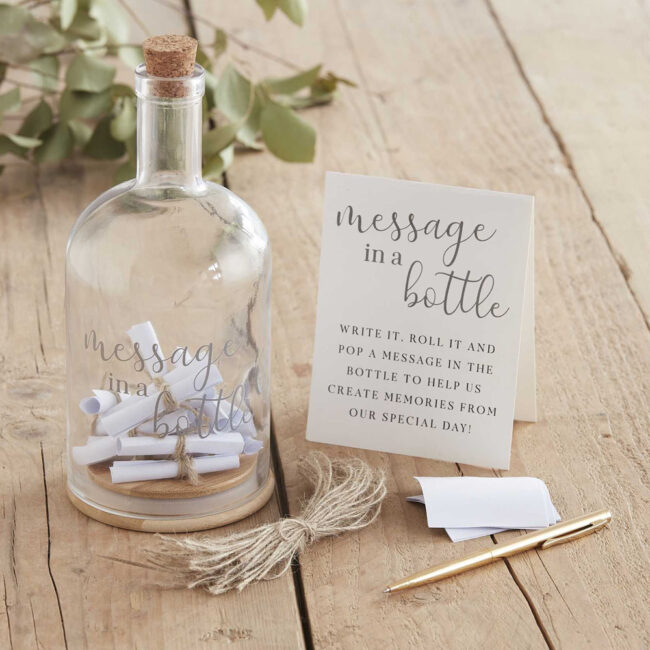 GUEST BOOK MESSAGES IN A GLASS BOTTLE 10X23CM - Image 3