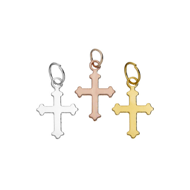 HANGING METAL CROSS 14X23MM 100PCS
