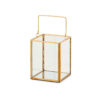 LANTERNA CON MANICO METALLO ORO 90X90X110MM