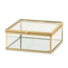 SCATOLA VETRO SPECCHI MET ORO 120X120X55MM