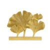 BASE CON 4 FOGLIE GINGKO ORO 470X55X370MM