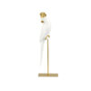 PAPPAGALLO SU TRESPOLO BIANCO E NERO 46CM