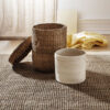 BASKET CYLINDER ELIN WHITE - Image 2