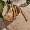 COASTERS ELLA WHITE/NATURAL IN A BASKET 10.5CM 6PCS - Image 2