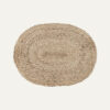 OVAL PLACEMAT TWIST ELIN NATURAL GREY 45X35CM