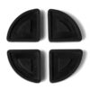 POT PADS INDOOR BLACK 5X5X1.5CM 4PCS