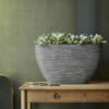 PLANTER OVAL RIB IVORY 12X32X19CM - Image 2