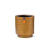 PLANTER CYLINDER RETRO GOLD 19X21CM