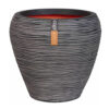 ROUND TAPERED PLANTER RIB ANTHRACITE 42X38CM