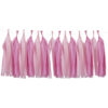 PAPER TASSEL GARLAND MIX PINK 36CM 15PCS & STRING 1.5M