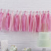 PAPER TASSEL GARLAND MIX PINK 36CM 15PCS & STRING 1.5M - Image 2
