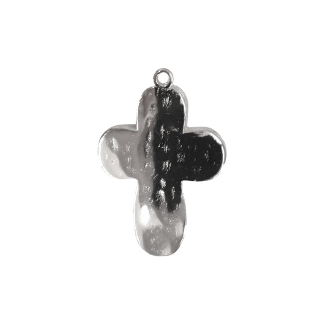 HANGING CROSS SILVER 2X3CM