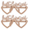 KRAFT GLASSES HEART SHAPED 'BEST DAY EVER' 13X17X9CM 8PCS