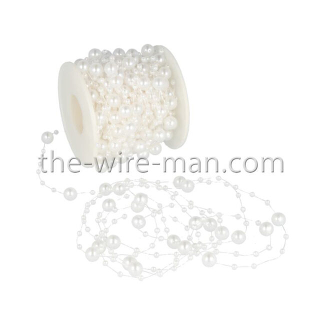PEARL CHAIN ON SPOOL WHITE 3-8MMX15M