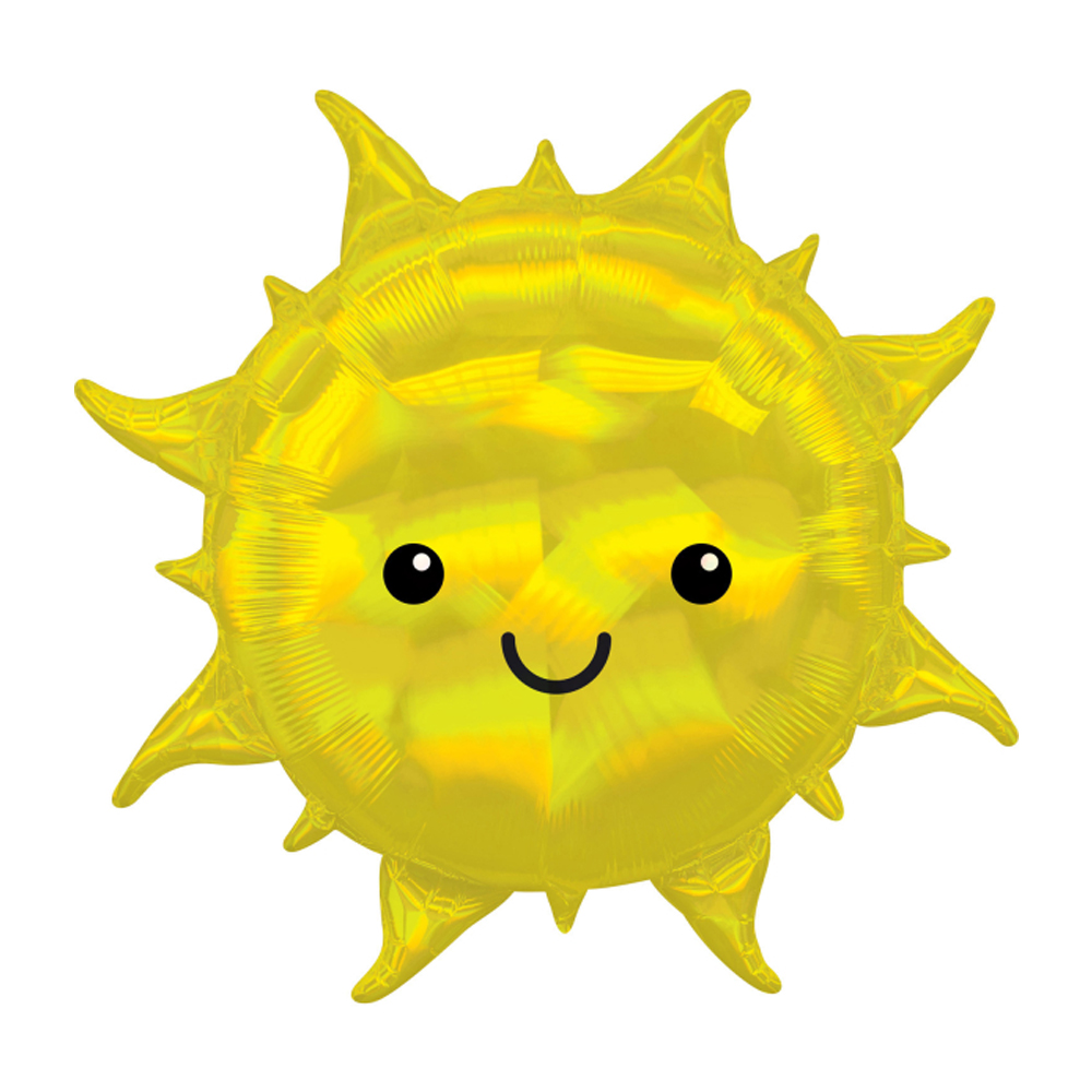 FOIL BALLOON IRIDESCENT SUN 68X68CM