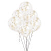 BALLOONS CLEAR/GOLD WITH CONFETTI 30.48CM 6PCS