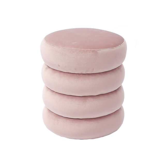 CHEROY VELVET POUF PINK 42X47CMCM