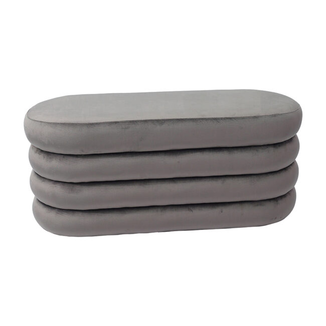 BENCH VELL CHEROY GREY 110X45X47CM